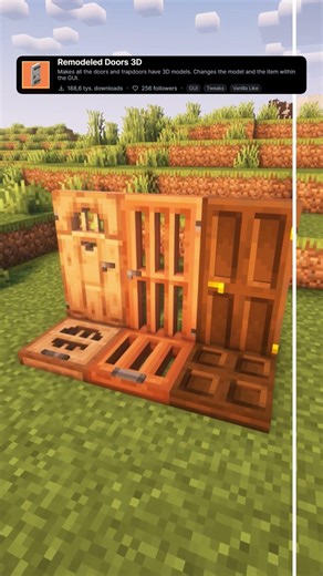 Remodeled Doors 3D: Best Doors And Trapdoors 3D Minecraft Texture Pack #minecraft #mc #texturepack