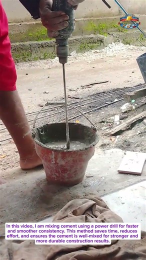 Real Construction Trick: Mixing Cement Faster