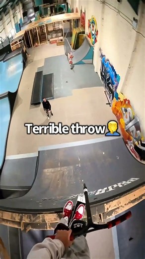 Only one person in the world would make this drop (me)😬 #shorts #scooter #actionsports #skatepark
