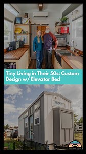 9.5K views · 310 reactions | Norman and Stephanie are nearly empty nesters preparing for retirement, and instead of downsizing to a condo or RV, they went all-in on a custom 28-foot @cornerstone_tiny_homes home, complete with a full home theater setup, surround sound, an elevator bed, and off-grid solar power.  || @brian_bear_butler #tinyhome #tinyhouse #tinyliving #tinyhometour | Tiny Home Tours | Facebook
