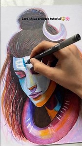 Lord Shiva Artwork Tutorial | Full Process | Easy for Beginners