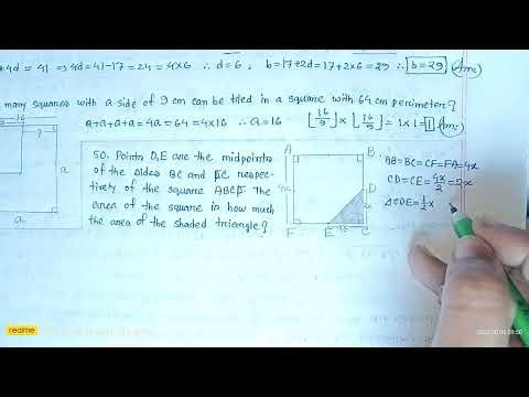 50. Determine the area of the shaded triangle |Geometry | BDMO | Bangladesh Math Olympiad - 2023