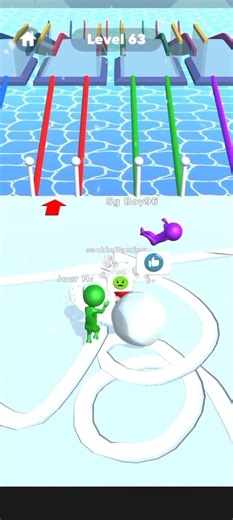 I Tried the FASTEST Snow Race Speed Run 😱 (Impossible Win!)#mobilegaming#snowracegame#casualgaming#