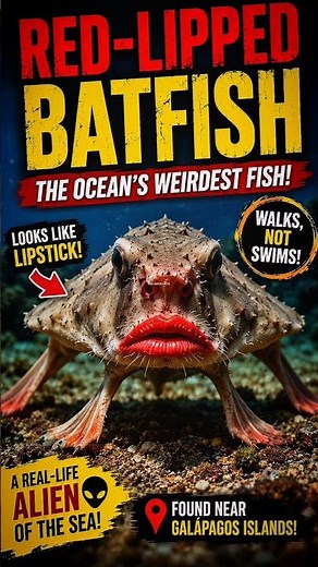 Red-Lipped Batfish – The Weirdest Fish in the Ocean! 😱🐟 #factshorts