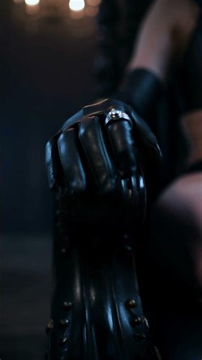 Goth Girl Sitting on a Black Velvet Throne, Legs Spread