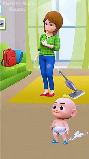 The little one didn't go to school. Bangla chotoder mojar cartoons golpo 🥰 #shorts