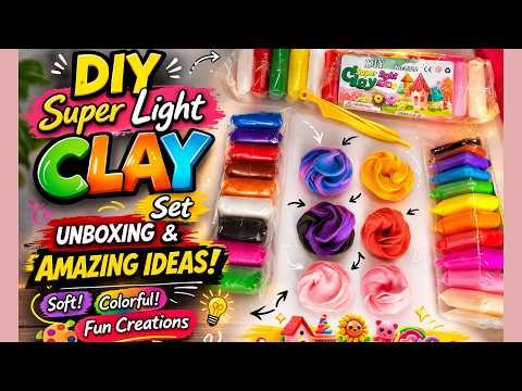 ASMR satisfying vedio of opening and mixing of clay