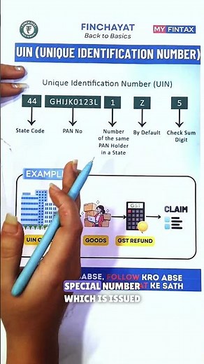 What is UIN (Unique Identification Number)? | GST & Tax Basics Explained |#finchayat #ytshorts