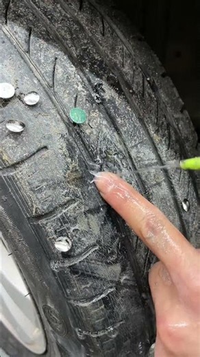 How to fix a flat tire in 2 easy steps! ✅ Insert the repair nail, tighten, and