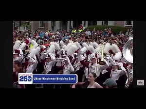 UMASS Minutemen marching band. Concord parade 2025