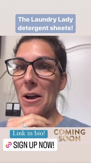 The Laundry Lady detergent sheets are here! Sign up now to get an email on our launch day! This project is so important to me. Laundry is my love language and I want to lighten your load! Thank you so much for all of your support and please join me on this next adventure! The Laundry Lady detergent sheets are eco friendly, non-toxic, cruelty free, good for you and good for the planet! No more big plastic jugs that waste water and put chemicals into our clothing and our planet! Sign up today and 