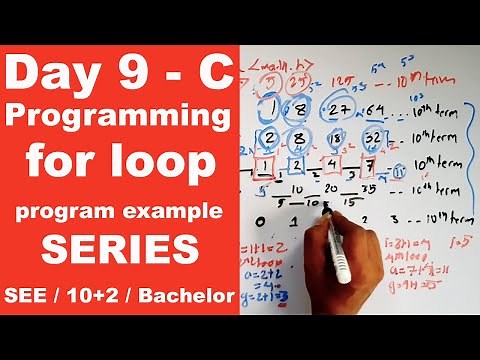 Series using for loop in C || Program example || Day 9 || Readersnepal