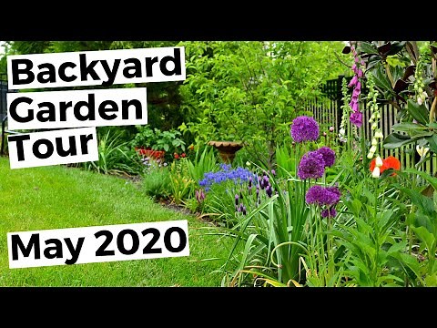 Small Yard Garden Tour - Spring Cottage Garden Tour - Backyard Flower Garden Ideas