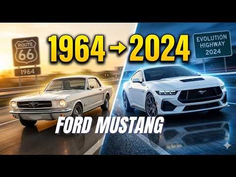 Ford Mustang Evolution (1964–2024) | Full Transformation Across Generations 🚗🔥
