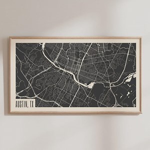 Minimalist Austin Street Map, Samsung Frame TV Art (digital Download) - Etsy UK