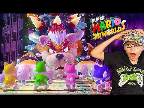 J'AFFRONTE ENFIN LE BOSS FINAL : BOWSER CHAT ! - Super Mario 3D Worlds Nintendo Switch