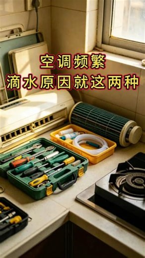 家里空调出风口滴水别着急，不用花钱找人维修，简单两个原因自己在家就能轻松处理，学会受用一辈！#空调维修 #空调滴水 #家电小妙招 #生活实用技巧 #谢师傅家电养护
