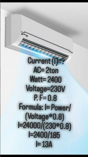 How to calculate AC ton and Ampere Capacity. #electrical #a2z #ac