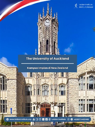 Kuliah di kampus terbaik Selandia Baru? 🇳🇿🎓 The University of Auckland menawarkan pendidikan berkualitas dunia, lingkungan belajar internasional, dan peluang karier global yang terbuka luas. Berlokasi di kota Auckland yang modern dan multikultural, kampus ini menjadi pilihan ribuan mahasiswa internasional setiap tahunnya. Selain unggul dalam akademik, mahasiswa juga dapat membangun jaringan global sejak masa perkuliahan. Siap melangkah lebih dekat menuju impian studi luar negeri? #UniversityO
