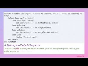 How to Set a Class Property as Default in Excel VBA