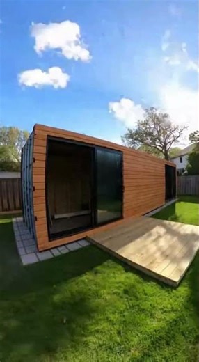 Shipping container Shed Build timelapse #viral #lifeisbutadream #tinyhouse #construction #timelapse