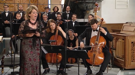 JOHANN SEBASTIAN BACH Cantata BWV 68, "De tal modo amó Dios al mundo". Coro - Aria. Johannette Zomer, soprano. Coro y Orquesta de la Fundación Bach. Rudolf Lutz, director. | Grandes Clásicos