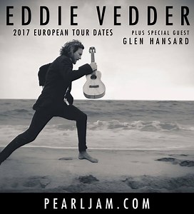 Eddie Vedder is embarking on his 2017 European Tour this Summer, joined by special guest, Glen Hansard. Tickets for all non-festival shows go on sale Friday, March 10 at PearlJam.com | Eddie Vedder