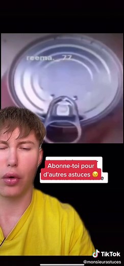 Technique pour ouvrir facilement une boîte de conserve