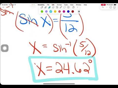 Notes 92 - Finding the Missing Angles in Right Triangles