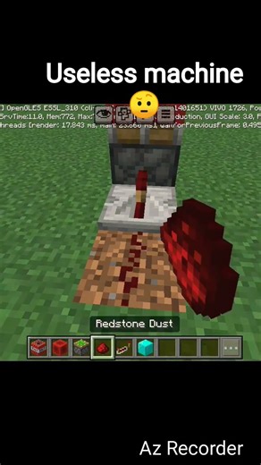 minecraft useless machine 🤨#shortfeed