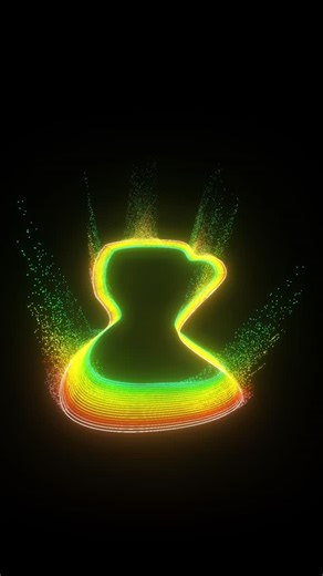 Elec Dash Tron on Instagram: "Created a curved SVG path with Inksscape then uaes that as a path whos height is modulated via a phase controled LFO. On each vertex along the path there are 20 points moving up at random speeds, the point clouds peaks are flattented via another phase controled LFO"