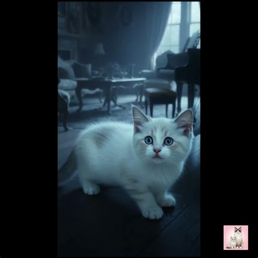 Fluffy Kitten Explores Haunted House! 👻 Cute Cat vs Spooky Ghosts Mini Mansion Mystery