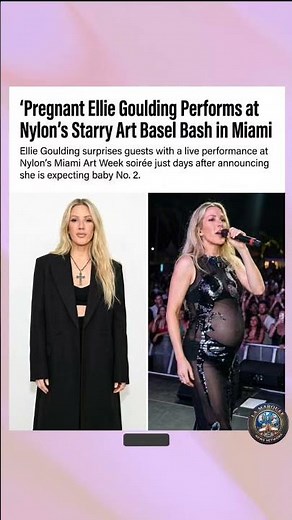 SHE'S GLOWING! Pregnant Ellie Goulding STUNS in Sheer Dress at Art Basel! #EllieGoulding #shorts