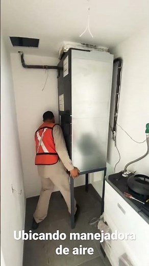 Ubicando manejadora de aire #mantenimiento #HVAC #aire acondicionado
