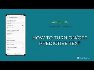 How to Turn On/Off Predictive text - Samsung [Android 11 - One UI 3]