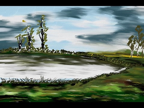 Digital painting tutorial on surface Pro 4 with Fresh Paint App. Series 13