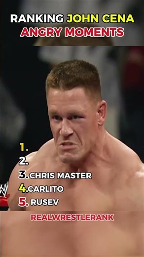 Ranking John Cena’s Angriest Moments in WWE 💪🔥 | Ruthless Rage Unleashed! #wwe #johncena #wrestling