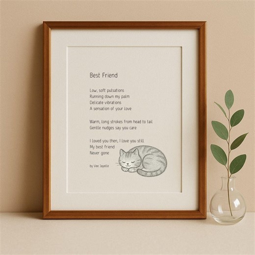 Cat Memorial Poem Print – Pet Loss Gift 8x10 Digital Download - Etsy UK