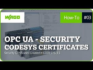 OPC UA in CODESYS 3.5 #3 | Creating Security Certificates in CODEYS 3.5