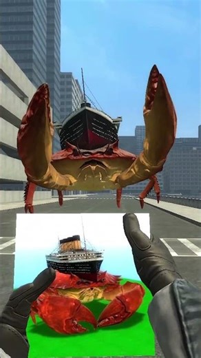 2D vs 3D Characters CrabPlane CrabCarrier CrabFrigate CrabTitanic in Gmod !