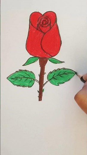 How to Color a Rose Step by Step | Realistic Rose Coloring Tutorial #drawing #art #shorts #tranding