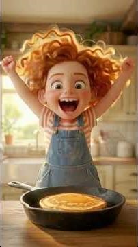 Little Girl Making Pancakes! 🥞 | Fun Kitchen Animation for Kids #baby #babygirl #babyshorts