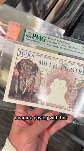Stack's Bowers Galleries on Instagram: "A striking survivor from the final years of French Indochina.l ✨ This 1948 1000 Piastres note showcases some of the most intricate and artistic banknote design of the era. From powerful symbolism to exceptional engraving. History, culture, and craftsmanship captured on paper."