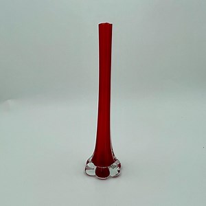 Vintage Rubinrote Kunst Glas Vase - Mid-Century Modern Decor - Etsy.de