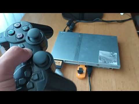 PS2 Slim con FMCB y OPL para jugar desde USB y mandos PS3/PS4