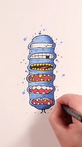 5.8K views · 178 reactions | This drawing tutorial went through different ways of drawing teeth while still drawing a weird character. #drawingtutorial #teeth #alcoholmarkers | Doodle with Korp | Facebook