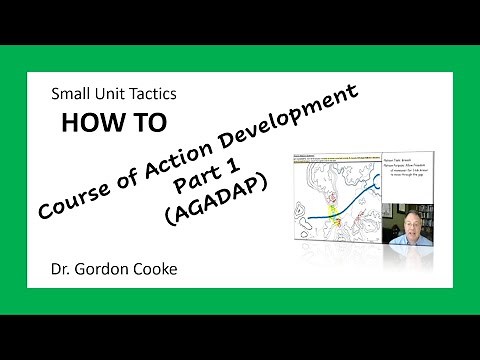 Course of Action Development Example Walk-through Part 1 (AGADAP)