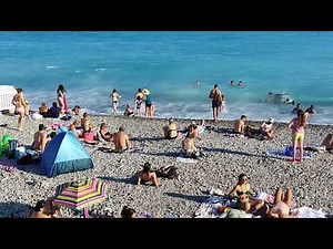 Beaches in Nice, Côte d'Azur, France