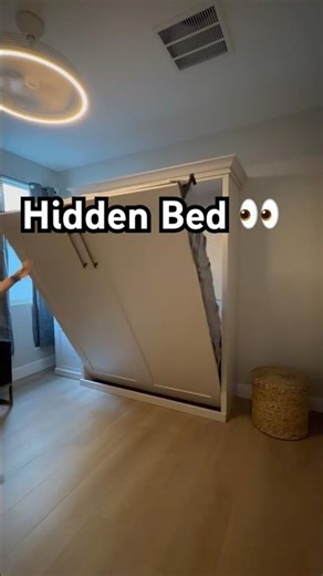 You’d Never Guess This Is a Bed 👀 #murphybed #spacesavingfurniture