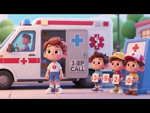 Ambulance Rescue Number Roll Call | Nursery Rhymes & Kids Songs
